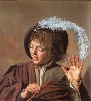 Frans Hals : Singing Boy with a Flute